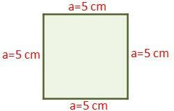 Área y perímetro de un cuadrado